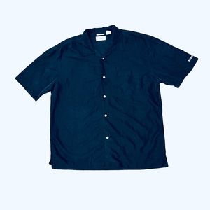 Cubavera Black Button Down Short Sleeve Shirt size XL